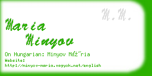 maria minyov business card